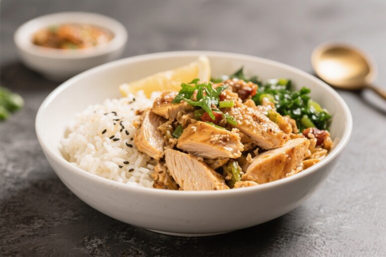 High-Protein Chicken and Rice Bowl – Simple, Satisfying, and Meal-Prep Friendly