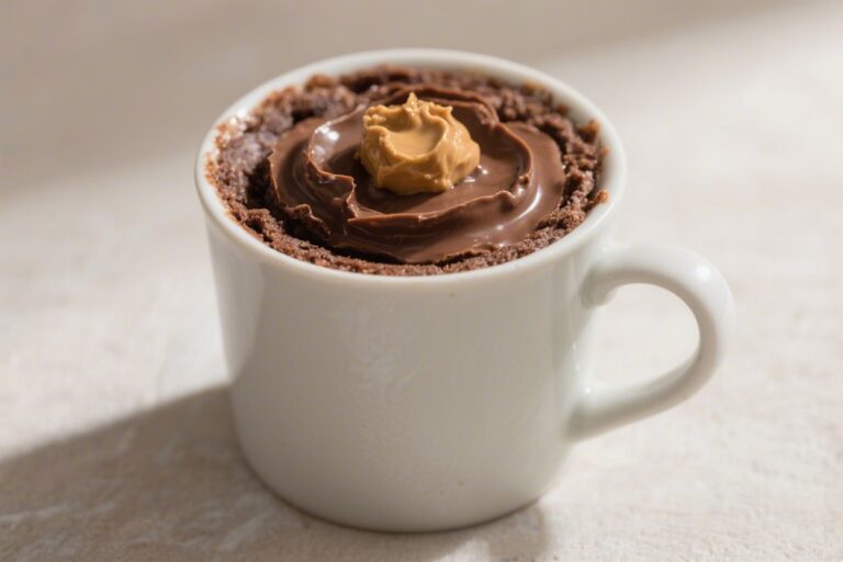 Chocolate Peanut Butter Mug Cake – A Quick, Cozy Treat for One