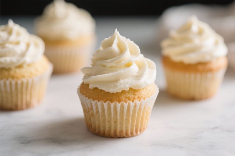 Easy Vanilla Cupcakes with Simple Frosting – Light, Fluffy, and Foolproof