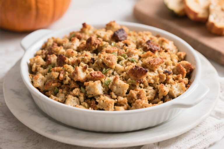 Classic Thanksgiving Stuffing (Oven-Baked) – Simple, Savory, and Comforting