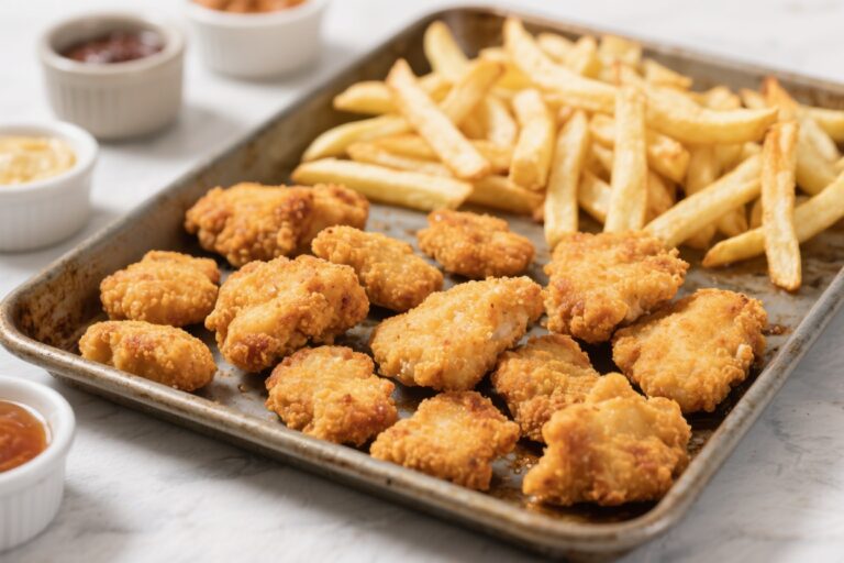 Sheet Pan Chicken Nuggets and Fries – Crispy, Easy, and Family-Friendly