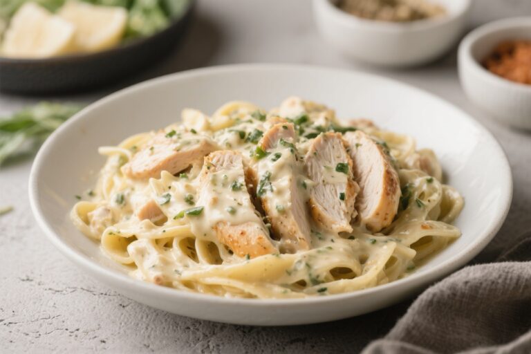 Keto Chicken Alfredo (No Pasta) – Creamy, Comforting, and Low-Carb
