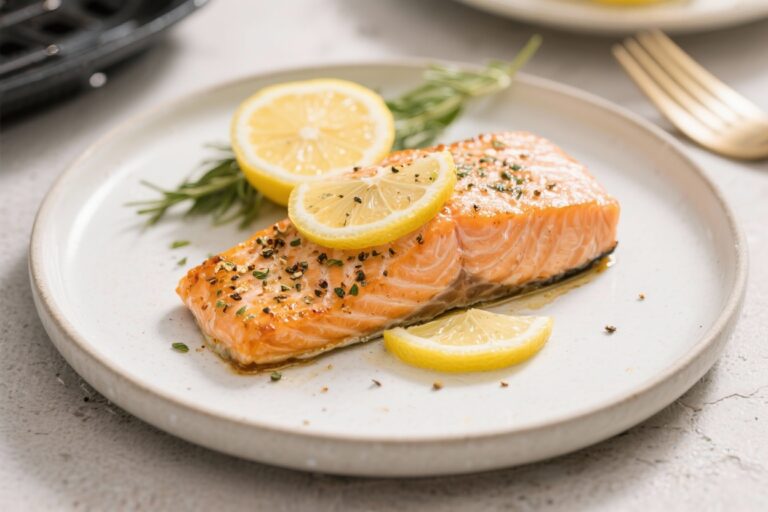 Air Fryer Lemon Pepper Salmon – Fast, Fresh, and Full of Flavor