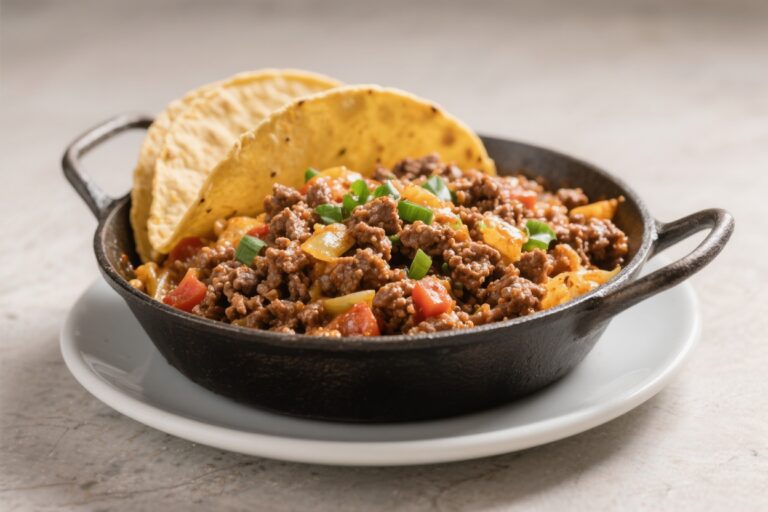 Ground Beef Taco Skillet (Mild) – Easy, Family-Friendly Weeknight Dinner