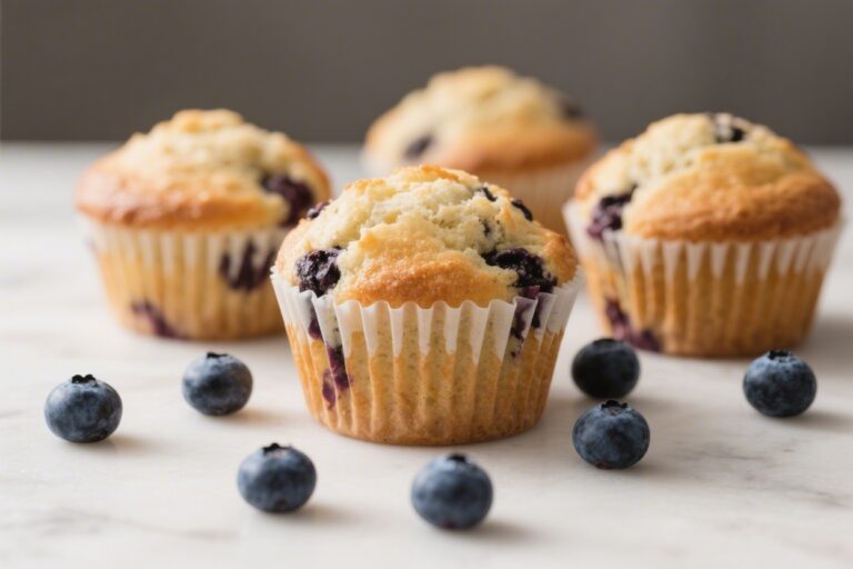 Easy Blueberry Muffins (Bakery Style) – Soft, Tall, and Bursting With Berries