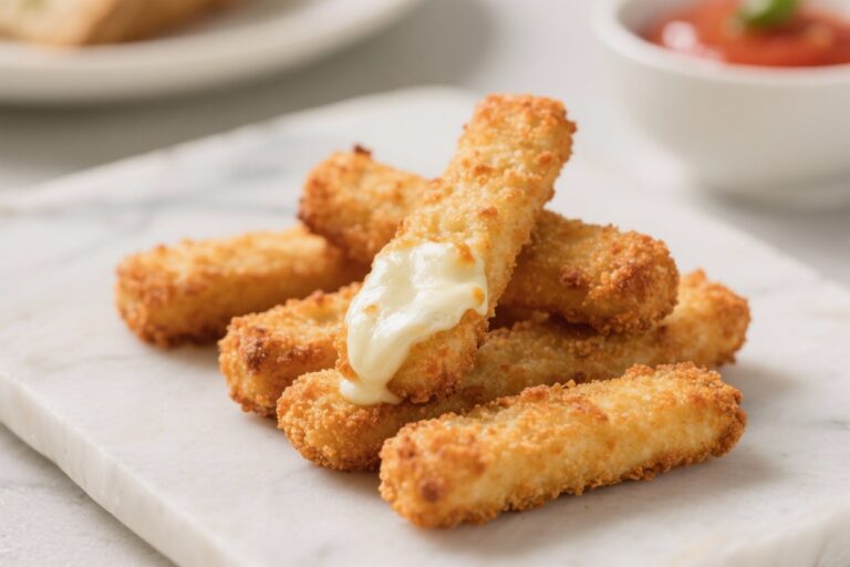 Baked Mozzarella Sticks (Extra Crispy) – Oven-Fried, Easy, and So Satisfying