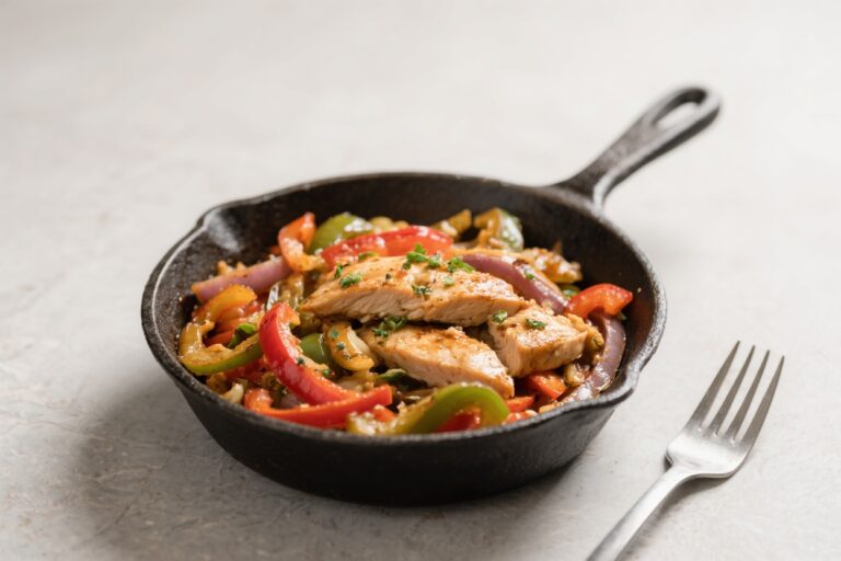 Low-Carb Chicken Fajita Skillet – Fast, Flavorful, and Weeknight-Friendly