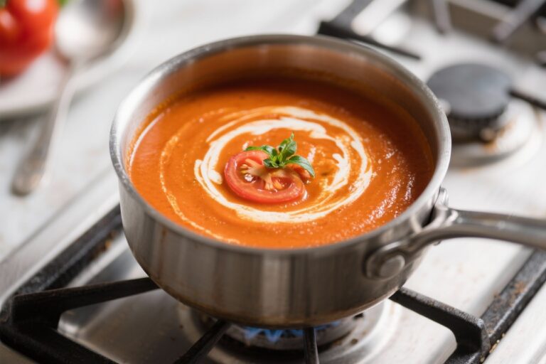 Creamy Tomato Soup (Stovetop) – Simple, Cozy, and Comforting