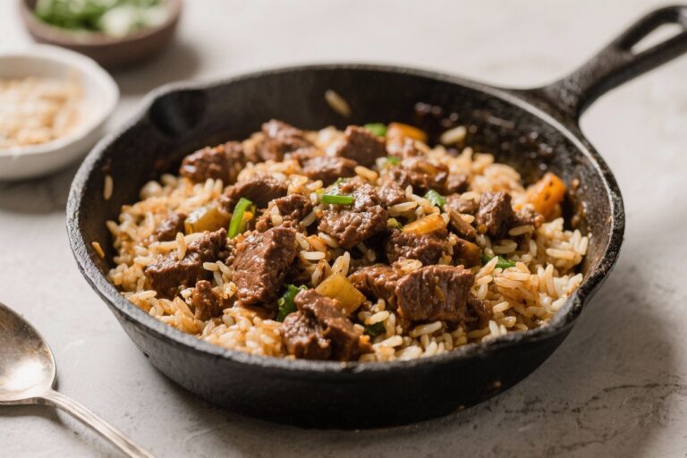 One-Pot Beef and Rice Skillet – Fast, Cozy, and Packed With Flavor