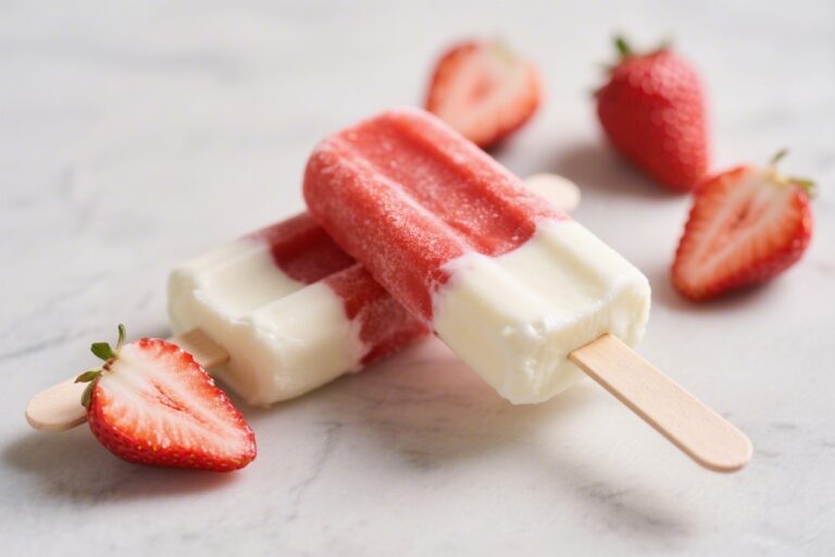 Strawberry Yogurt Popsicles – A Bright, Creamy Treat for Any Day