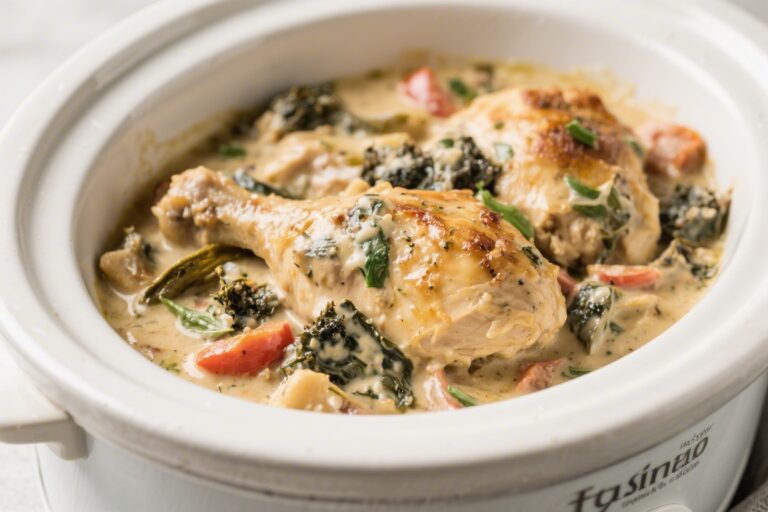 Crockpot Creamy Tuscan Chicken – Comforting, Rich, and Weeknight Easy