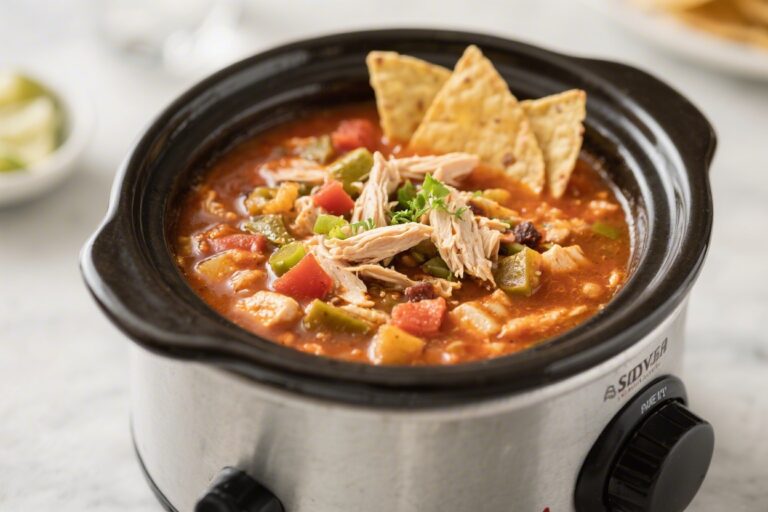 Slow Cooker Chicken Tortilla Soup – Cozy, Flavorful, and Effortless