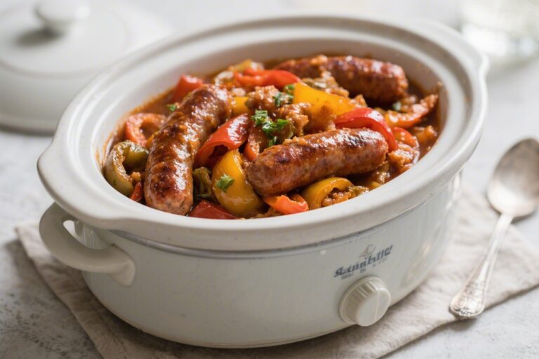 Slow Cooker Sausage and Peppers – Comforting, No-Fuss Weeknight Dinner