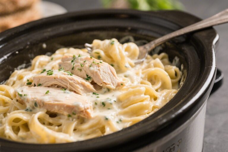 Crockpot Creamy Chicken Alfredo – Comforting, Hands-Off, and Delicious