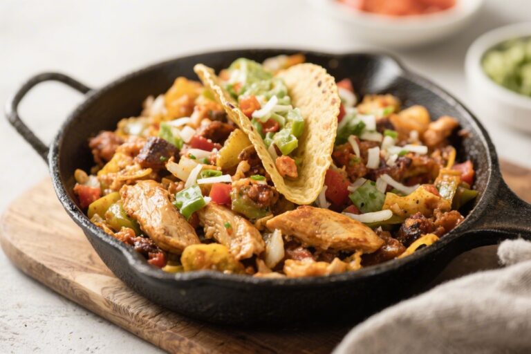 Pantry Chicken Taco Skillet – A Fast, Flavor-Packed Weeknight Dinner