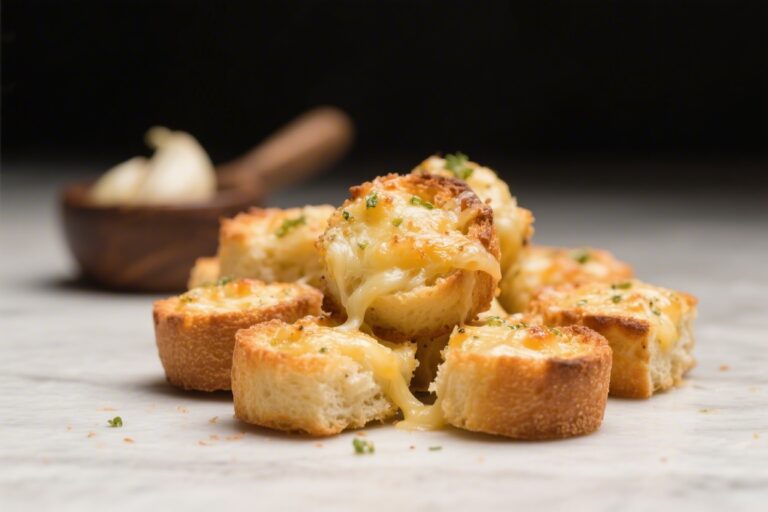 Cheesy Garlic Bread Bites – Crispy, Gooey, and Perfect for Sharing